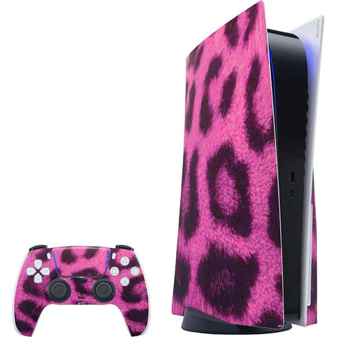 Pink Leopard Spots PlayStation PS5 Skins